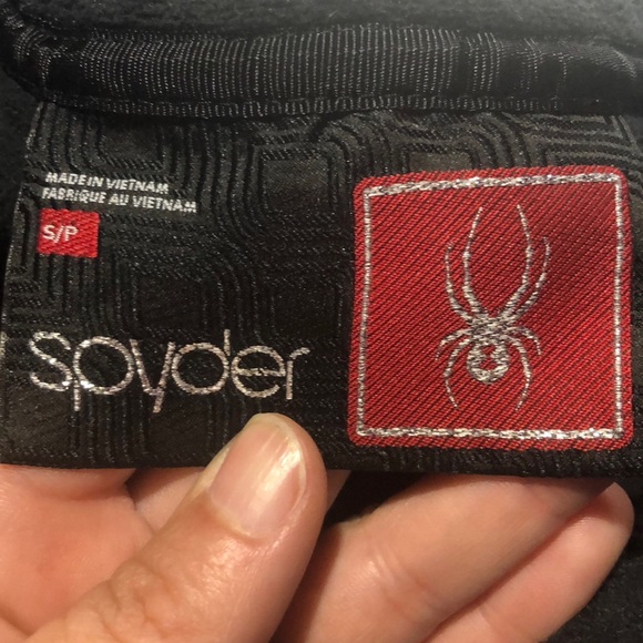 Spyder Black cable knit zip up jacket size small - Picture 9 of 10